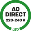 Proiector LED de perete sau tavan 6W 220-240V negru, lumină alb extra-caldă 2700K, optică 65°, model Ago icon-ac-direct-220-240v-lombardo 