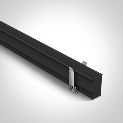 Proiector LED pentru sina magnetica 12W, optica asimetrica, lumina alb calda 3000K, finisaj negru