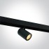 Proiector LED pentru sina magnetica 12W, optica asimetrica, lumina alb calda 3000K, finisaj negru