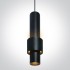 Lampa pendul LED pentru sina magnetica 7W, optica ajustabila, lumina alb calda 3000K, finisaj negru