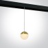 Lampa suspendata LED pentru sina magnetica 10W, lumina alb calda 3000K, finisaj alama