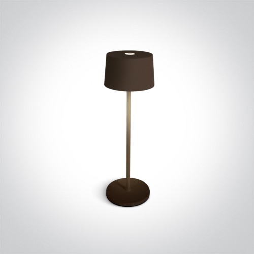 Veioza LED 3,3W, rotunda, lumina alb calda 3000K, finisaj maro