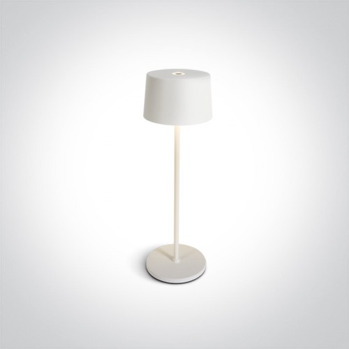 Veioza LED 3,3W, rotunda, lumina alb calda 3000K, finisaj alb