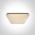 Plafoniera LED 50W, dreptunghiulara, lumina alb calda 3000K, culoare negru