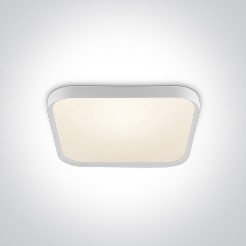 Plafoniera LED 40W, dreptunghiulara, lumina alb calda 3000K, culoare alb