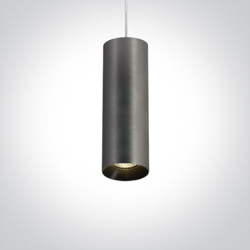 Lustra LED 10W, rotunda, culoare gri metalic
