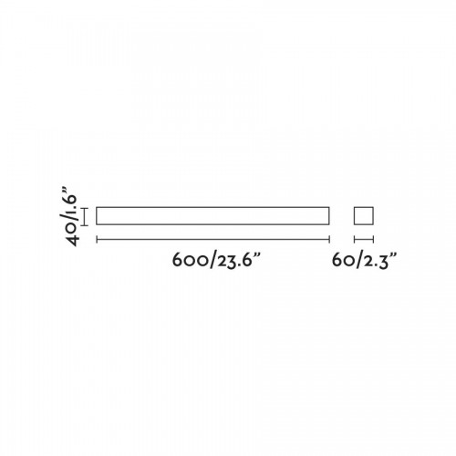 Aplica de baie LED 12W Nilo pentru oglinda 60 cm, finisaj negru mat, lumina alb calda 3000K