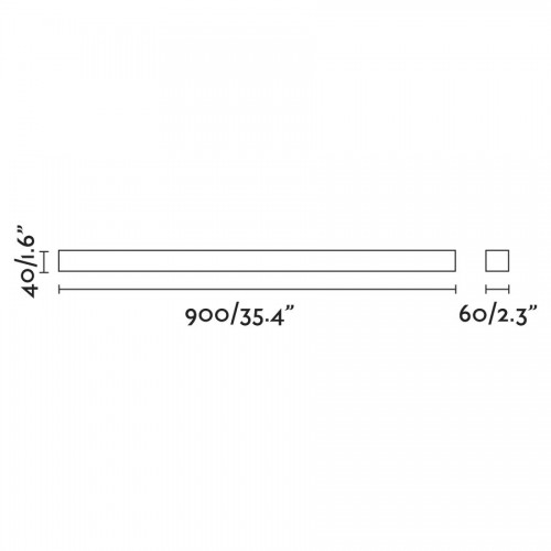 Aplica de baie LED 18W Nilo pentru oglinda 90 cm, finisaj negru mat, lumina alb calda 3000K