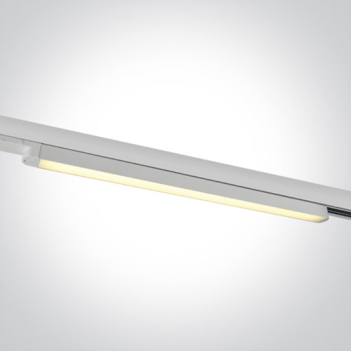 Proiector liniar LED 16W pentru sina tavan, finisaj alb