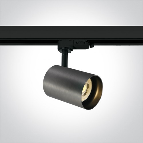 Proiector LED 10W pentru sina, rotund, culoare gri metalic