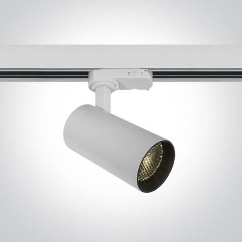 Proiector LED 12W pentru sina alb Proiector LED 12W pentru sina, rotund, lumina alb calda 3000K, culoare alb