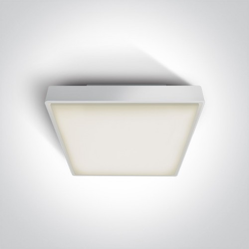 Plafoniera LED 24W, patrata, lumina alb calda 3000K, culoare alb