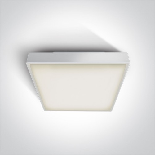 Plafoniera LED 30W, patrata, lumina alb calda 3000K, culoare alb
