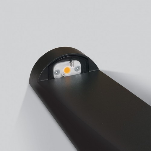 Stalpisor LED 7W, dreptunghiular, lumina alb calda 3000K, culoare antracit