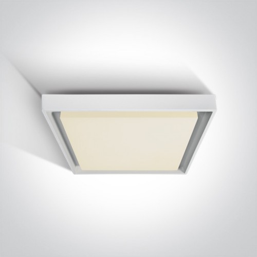 Plafoniera LED 30W, patrata, lumina alb calda 3000K, culoare alb