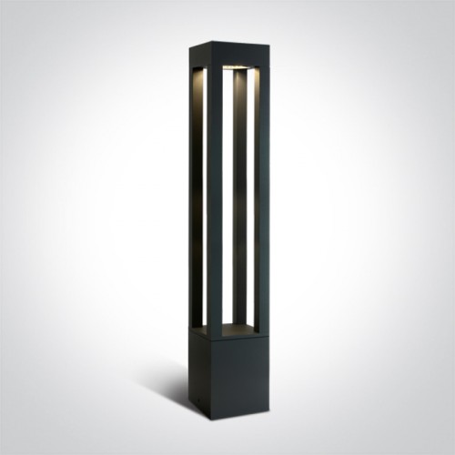 Stalpisor LED 22W, dreptunghiular, lumina alb calda 3000K, culoare antracit