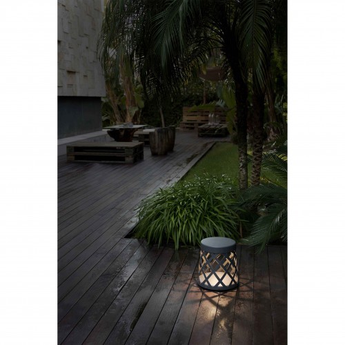 Lampa de exterior Shadow 25 cm, finisaj gri inchis, lumina alb calda 3000K