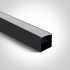 Profil pentru banda LED cu difuzor alb Profil aluminiu suspendat sau aplicat pentru banda LED, lungime 2m, culoare negru cu difuzor alb