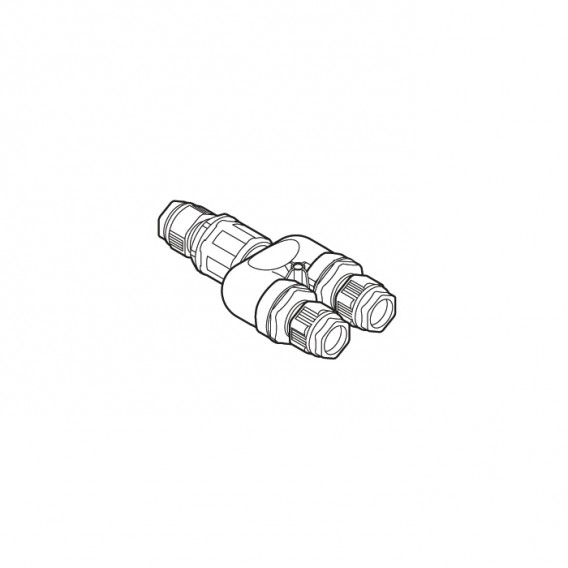 Conector 1 IN / 2 OUT pentru exterior IP68