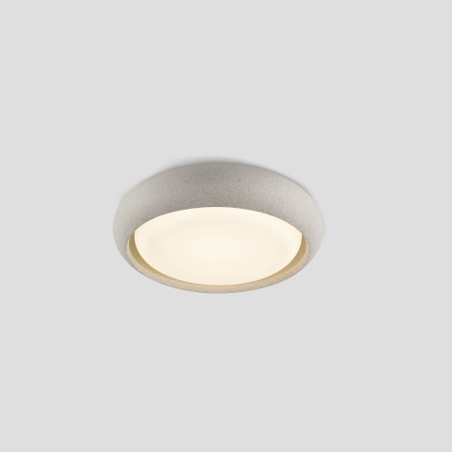 Plafoniera terasa din ciment Anga LED 18W, finisaj alb, lumina alb extra-calda 2700K
