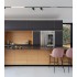 Proiector LED pentru sina magnetica 12W, optica asimetrica, lumina alb calda 3000K, finisaj negru